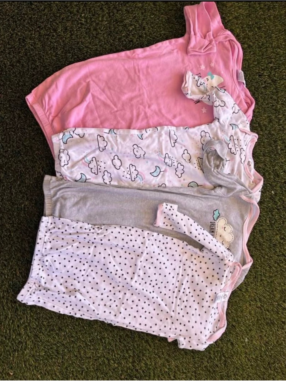 Carter's Pink and Gray Cloud Print Sleep Sack Set